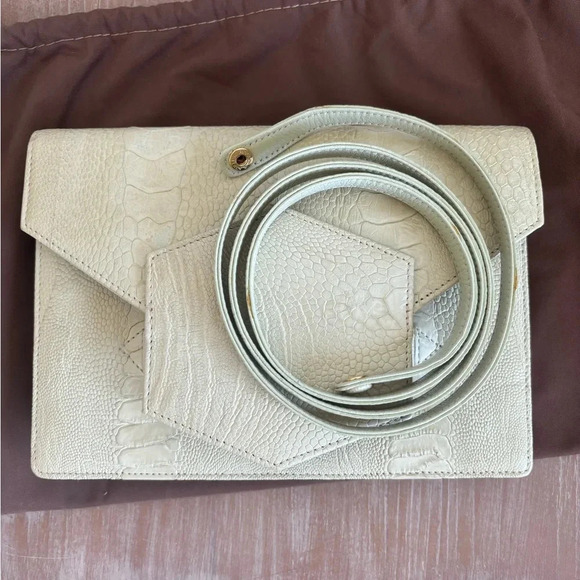 Eileen Kramer Genuine Ostrich Leather Clutch - Picture 4 of 7